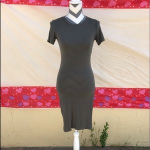 For we 21 midi bodycon dress